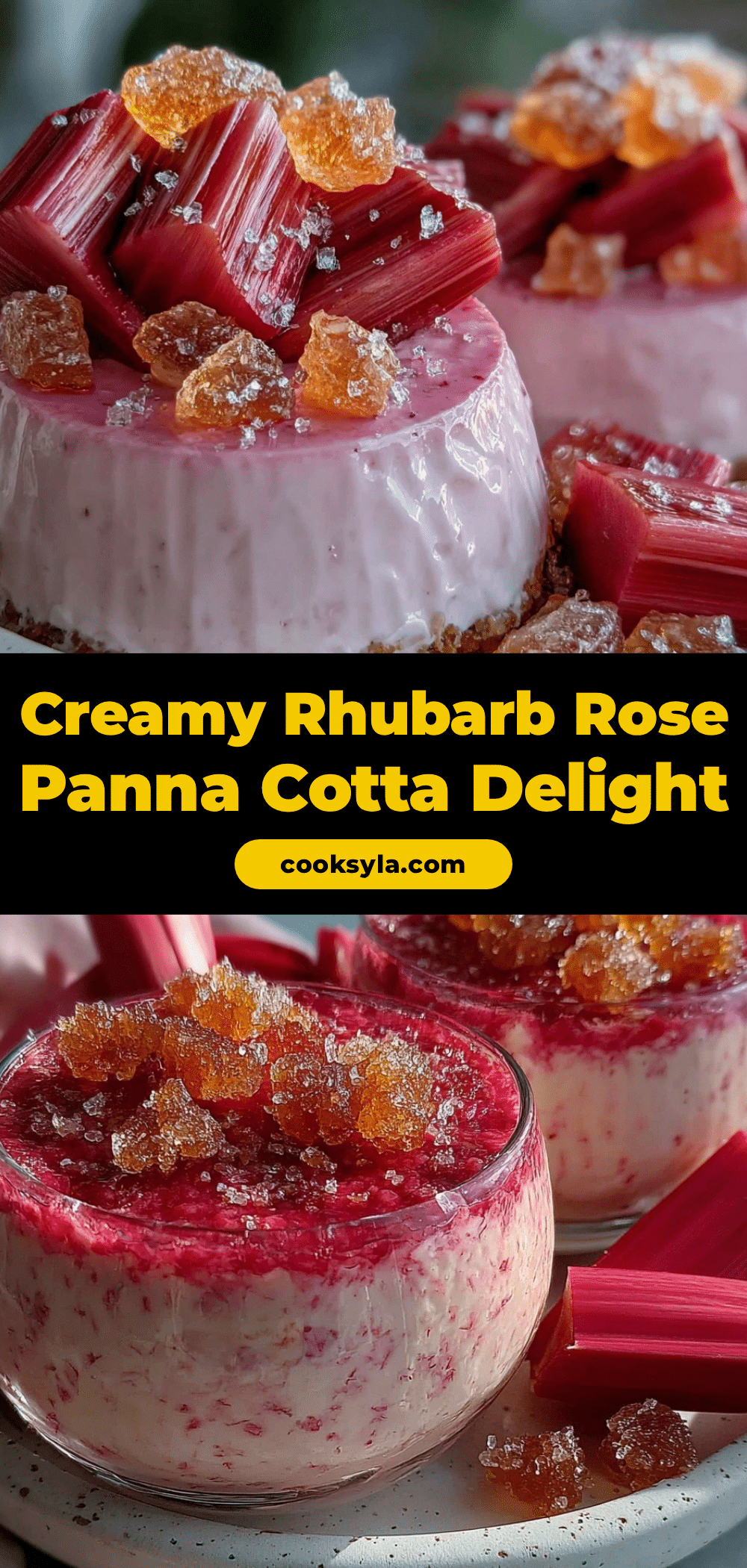 creamy rhubarb rose panna cotta recipe