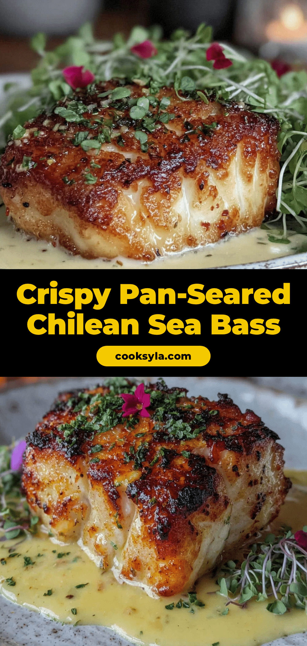 crispy pan-seared chilean sea bass recipe