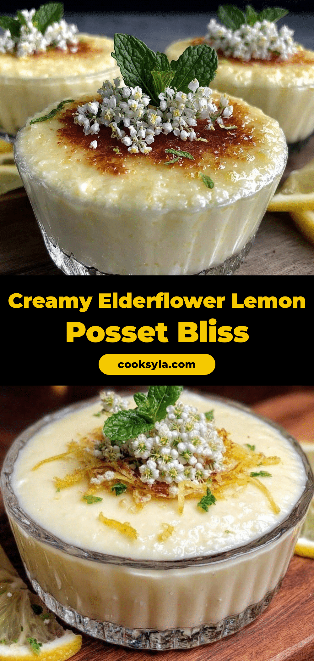 elegant elderflower and lemon posset recipe
