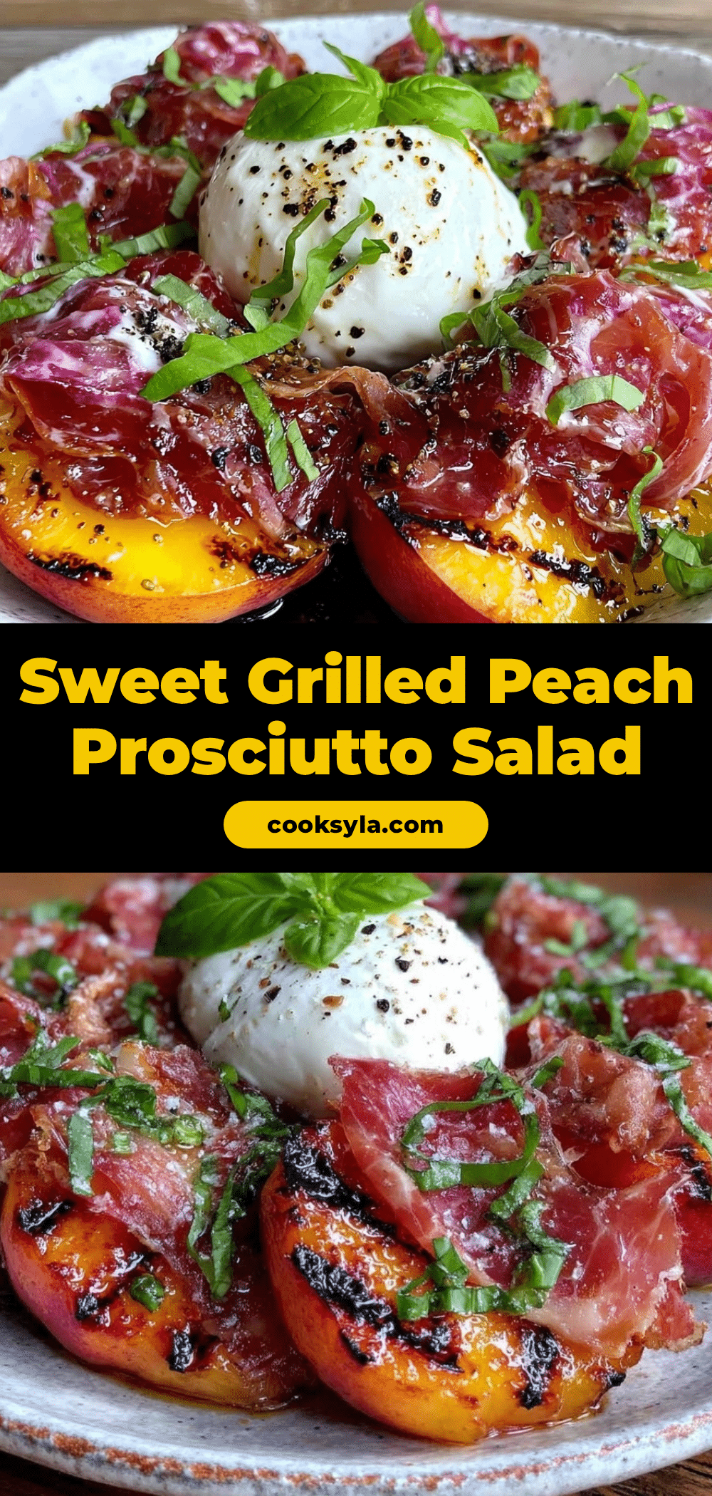 fresh grilled peach and prosciutto salad recipe