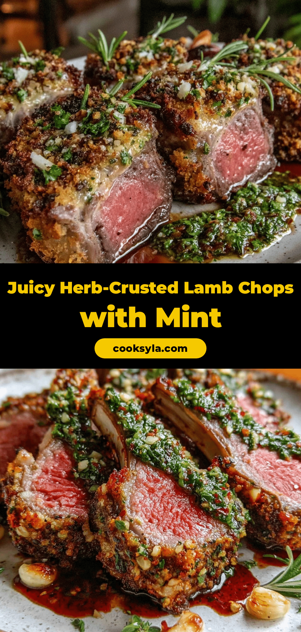 herb-crusted lamb loin chops recipe