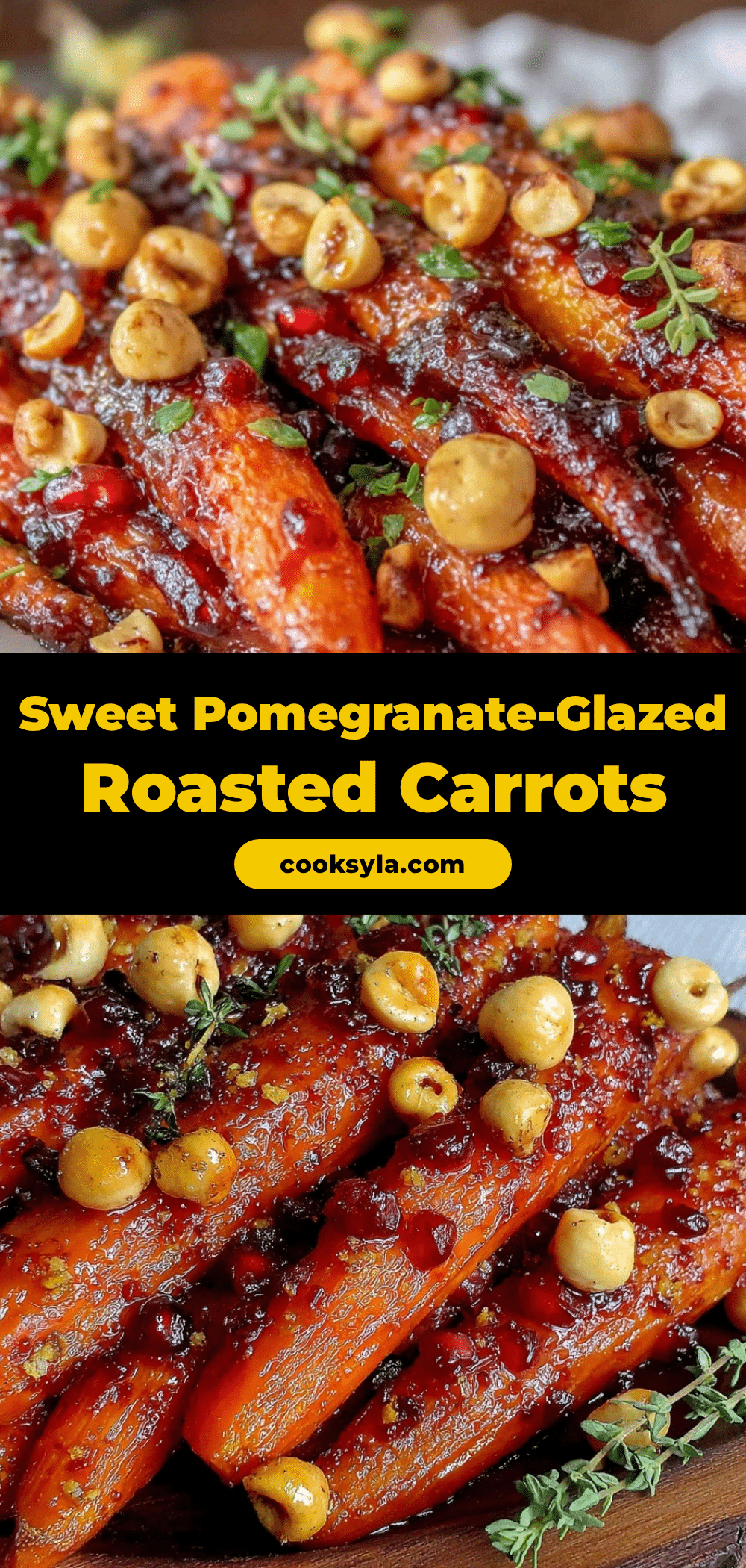 pomegranate-glazed roasted carrots recipe