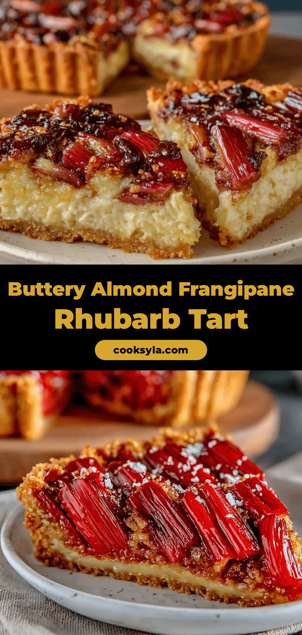 roasted rhubarb tart recipe