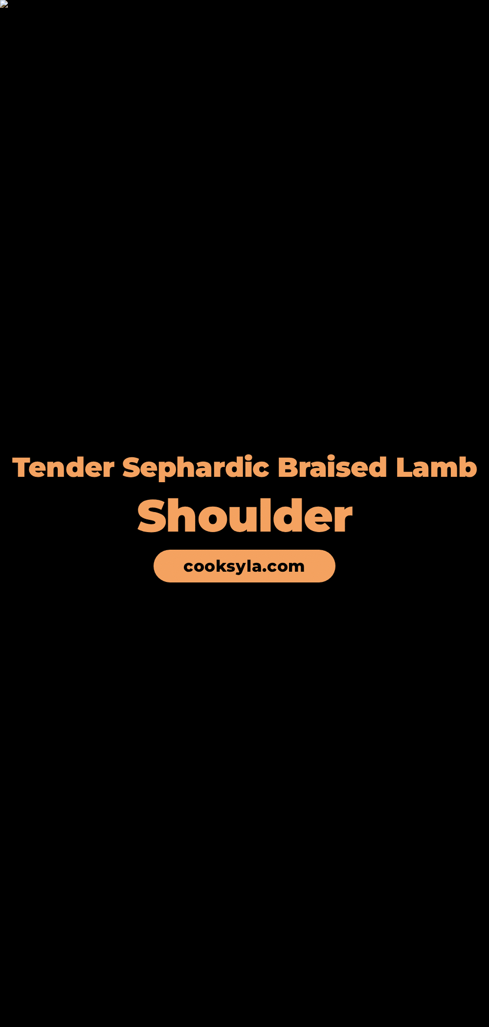Sephardic braised lamb shoulder recipe