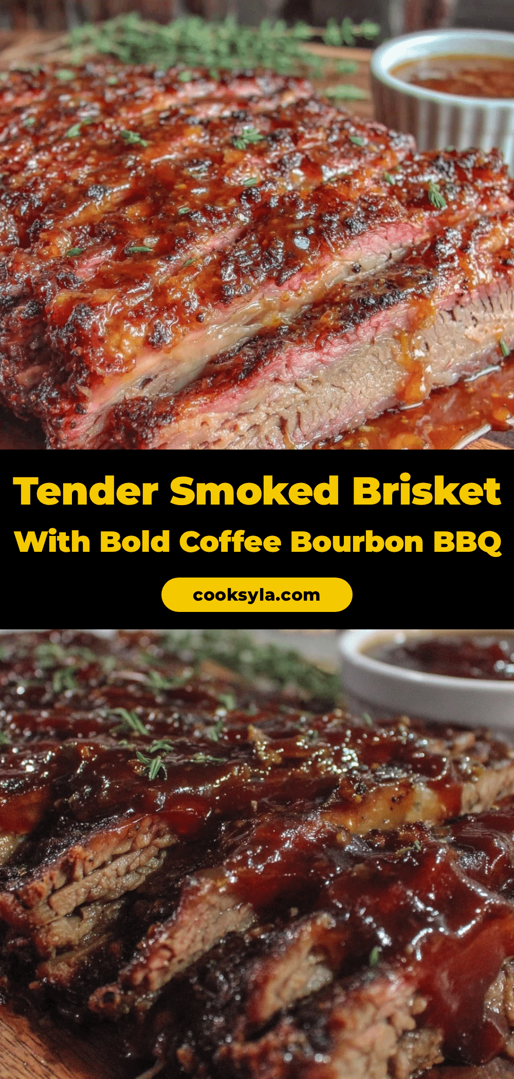 smoked brisket with coffee bourbon bbq sauce recipe