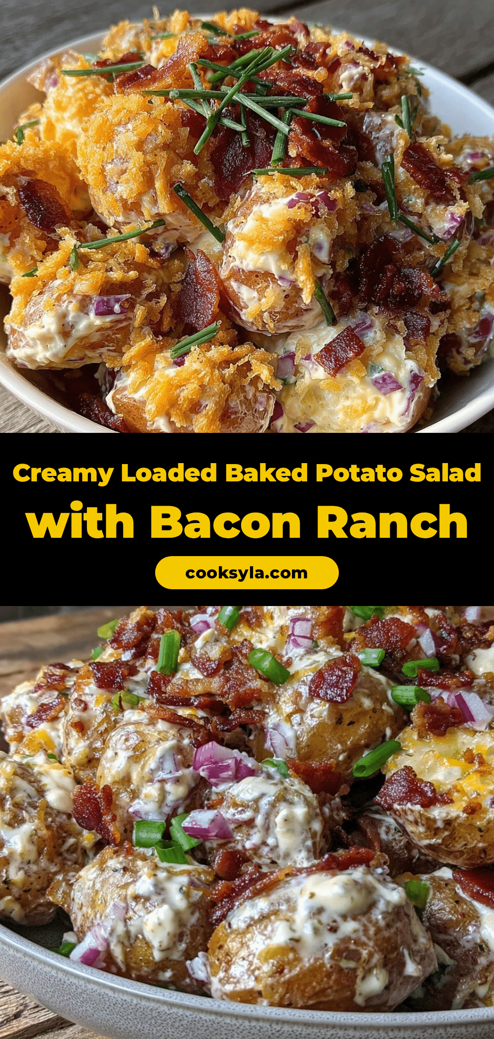 creamy loaded baked potato salad recipe