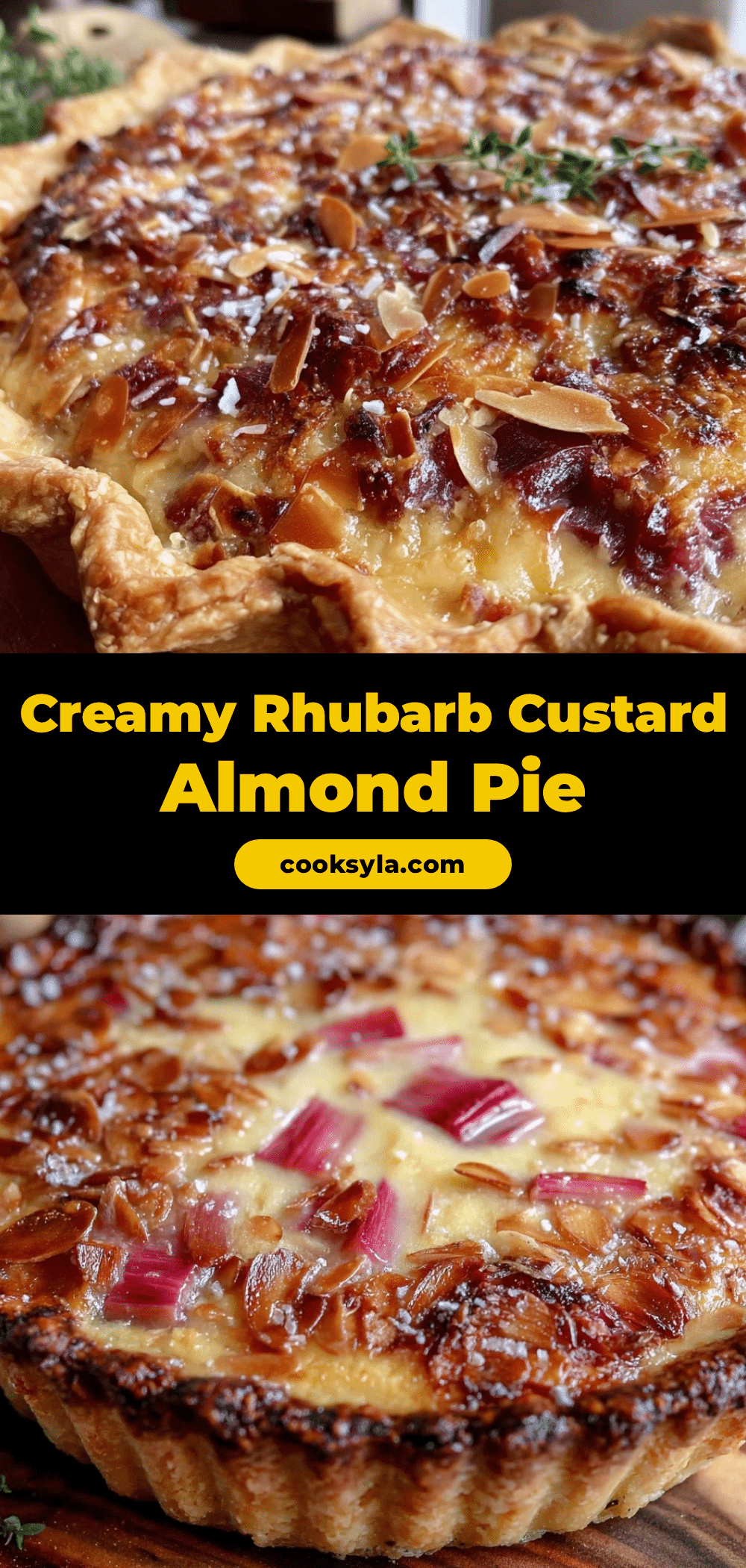 creamy rhubarb custard pie recipe