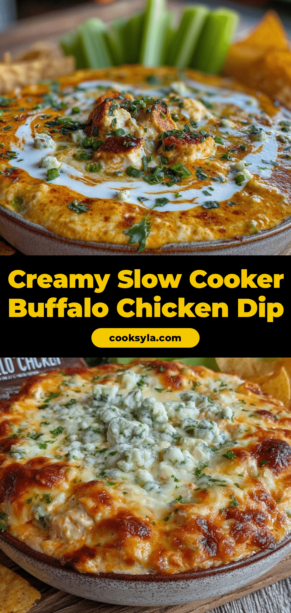 creamy slow cooker buffalo chicken dip recipe