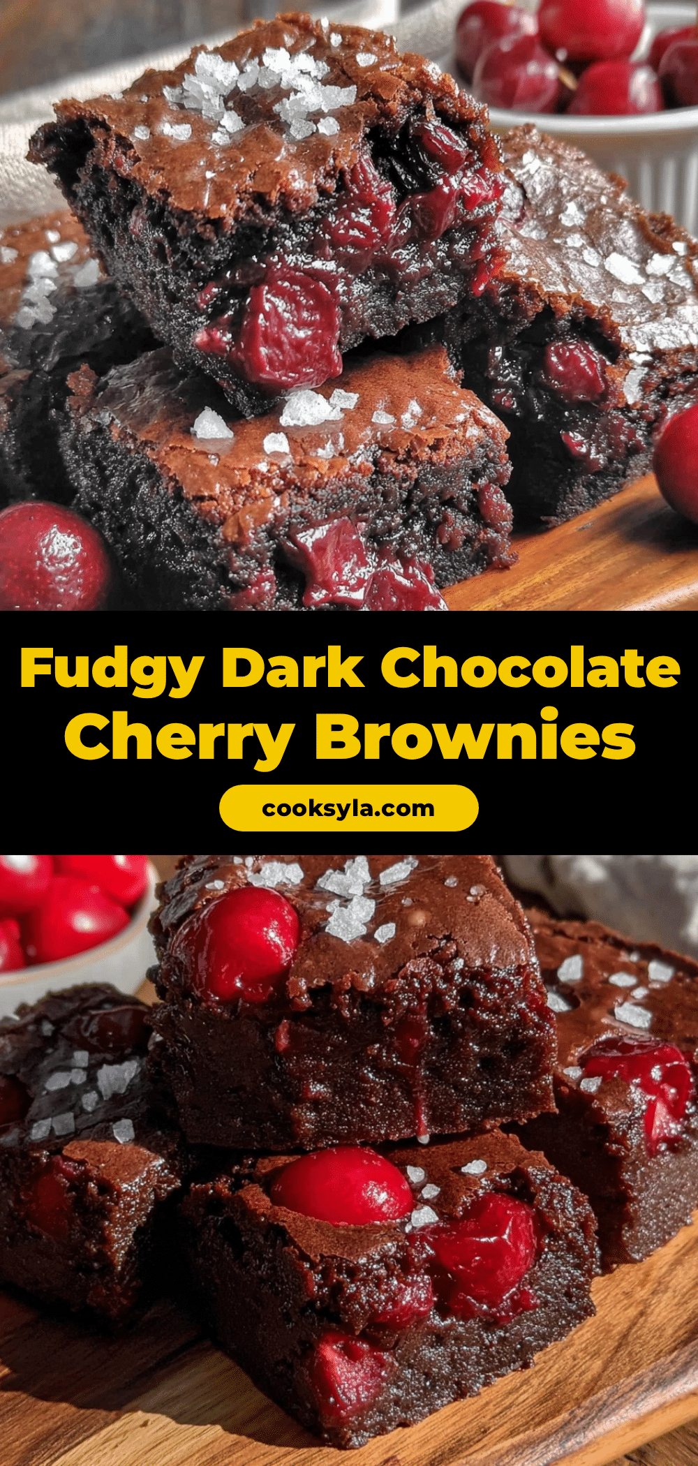 dark chocolate cherry brownies recipe