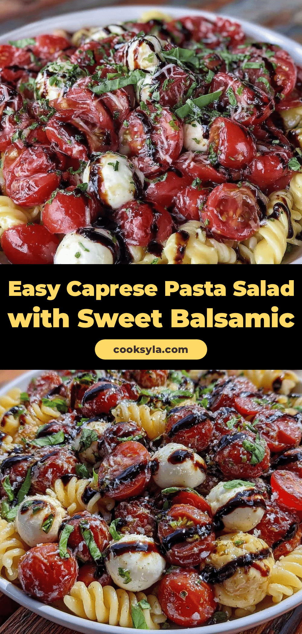 Easy Caprese Pasta Salad recipe