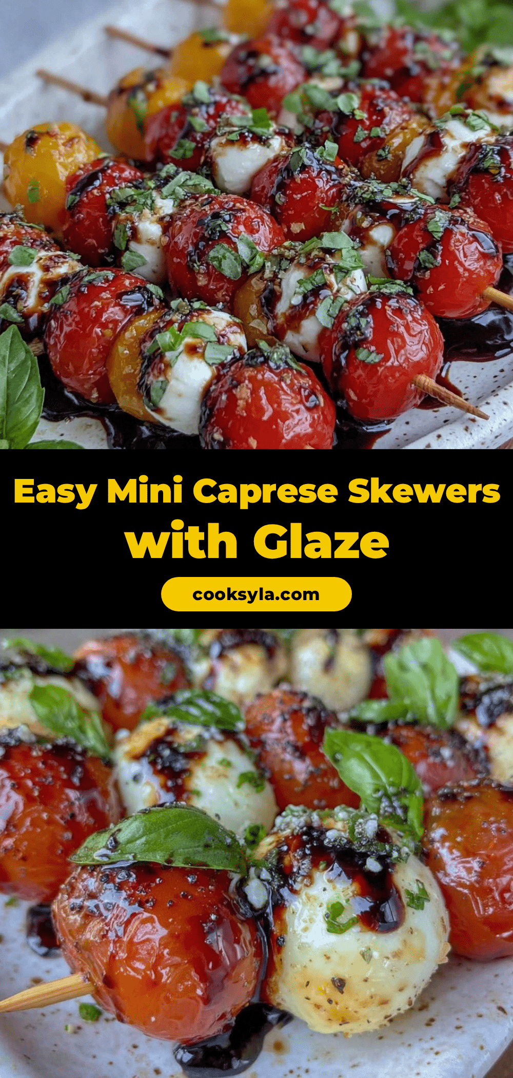 Easy Mini Caprese Skewers recipe