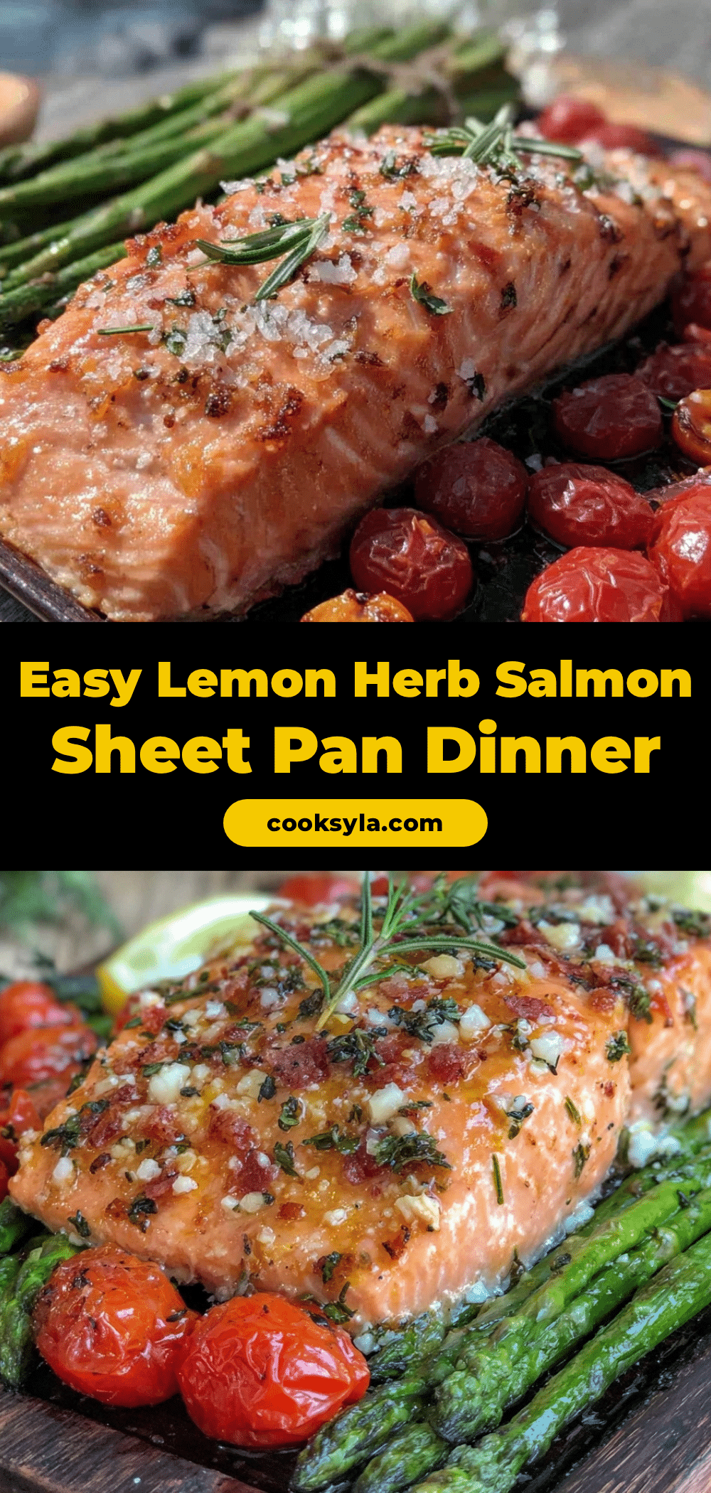 easy sheet pan lemon herb salmon recipe