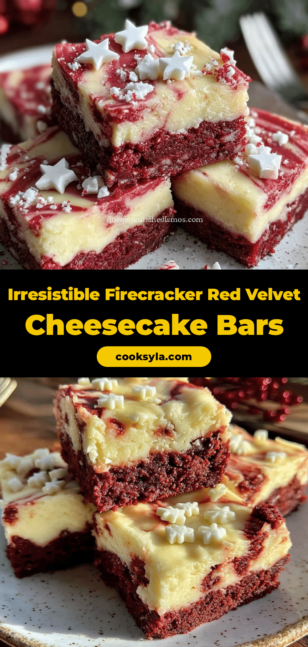firecracker red velvet cheesecake bars recipe