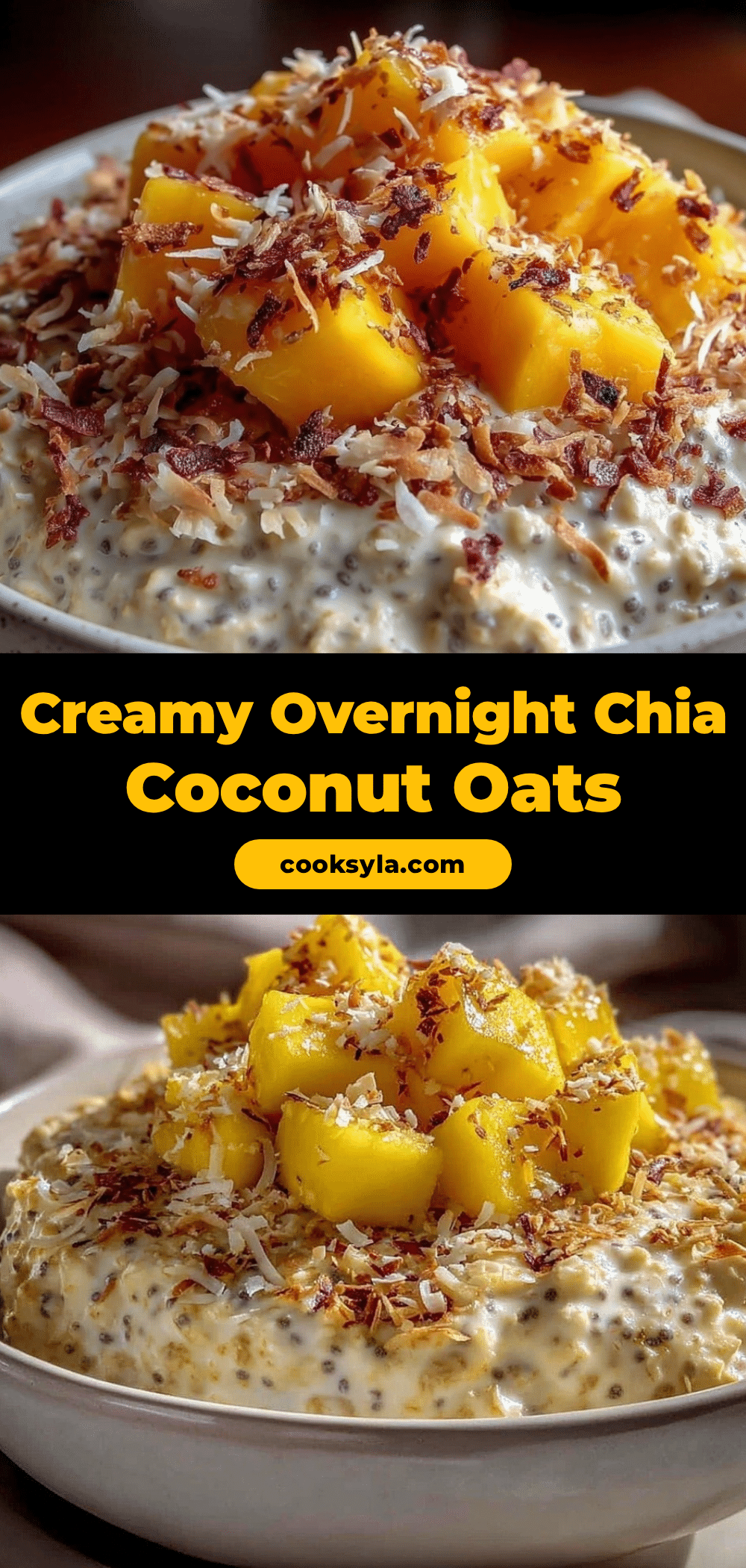 Healthy Overnight Chia Coconut Oats recipe