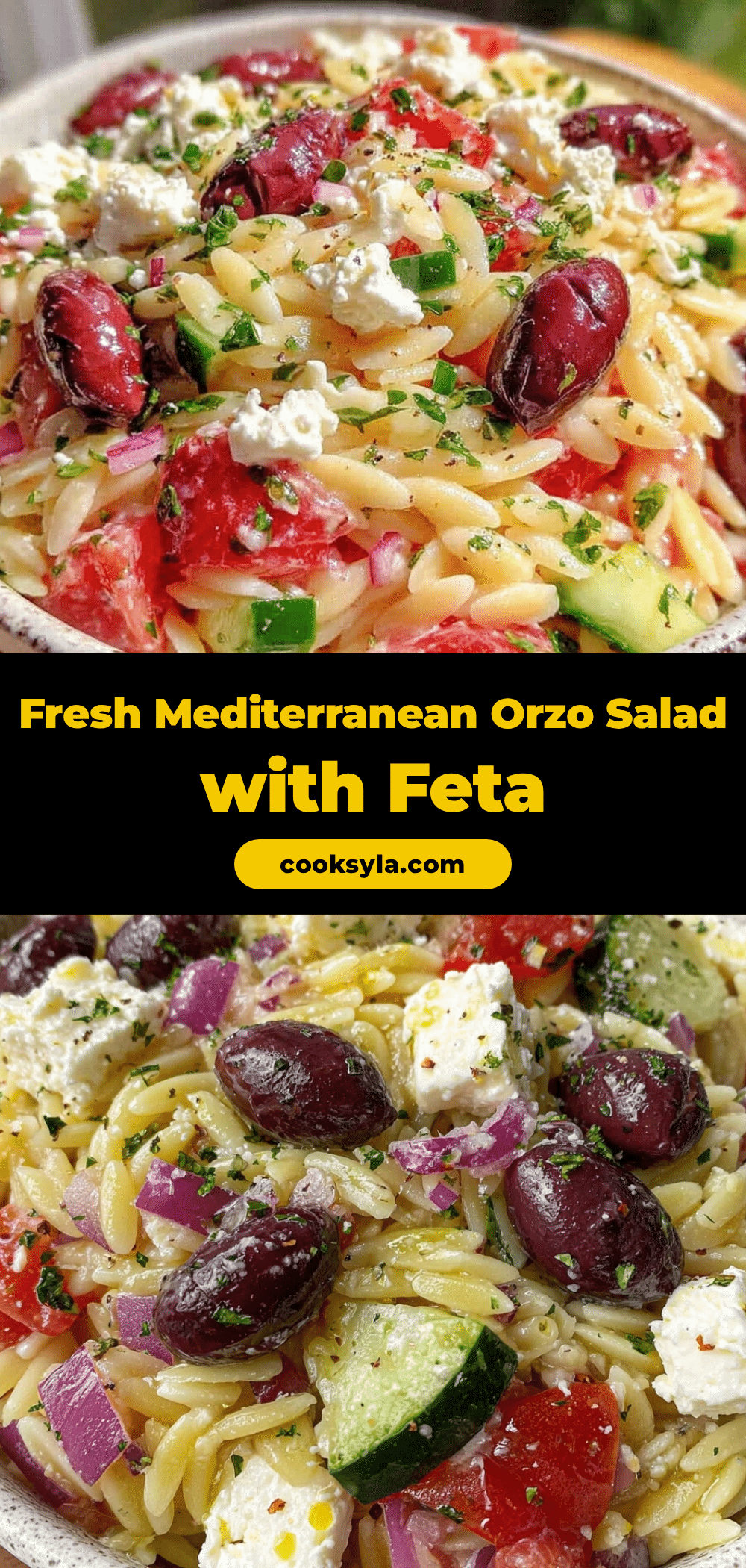 Mediterranean Orzo Pasta Salad recipe