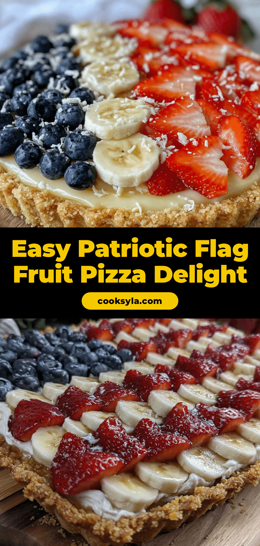 patriotic flag fruit pizza recipe