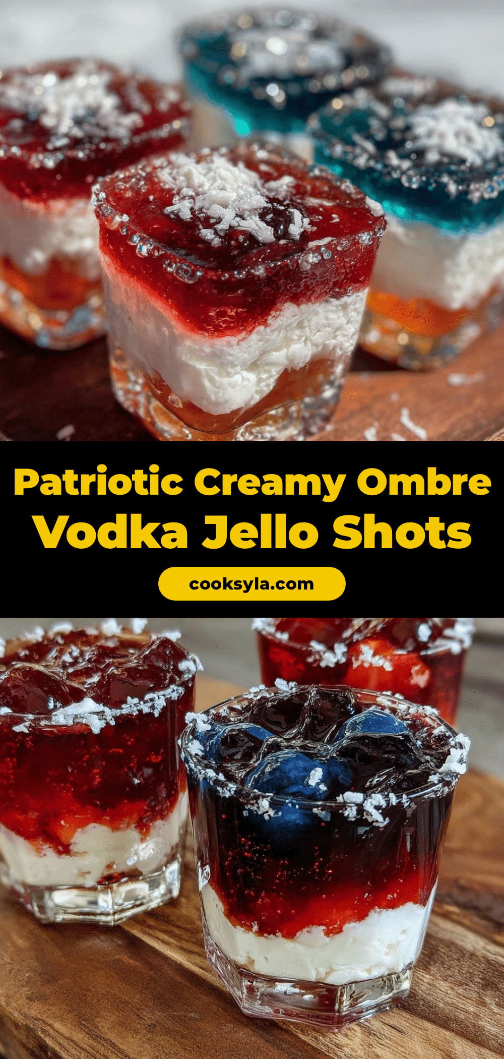 patriotic ombre jello shots recipe