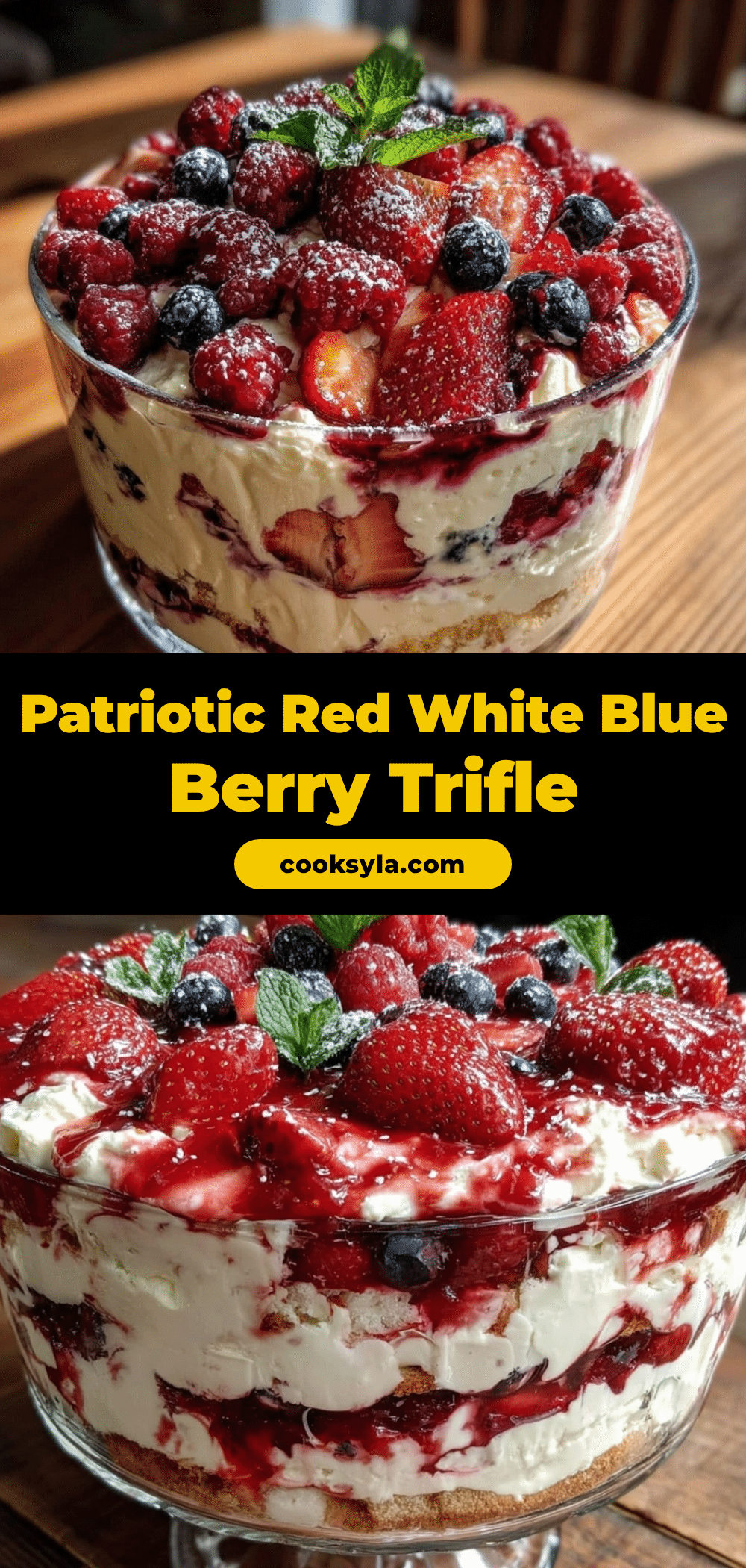 red white and blue berry trifle recipe