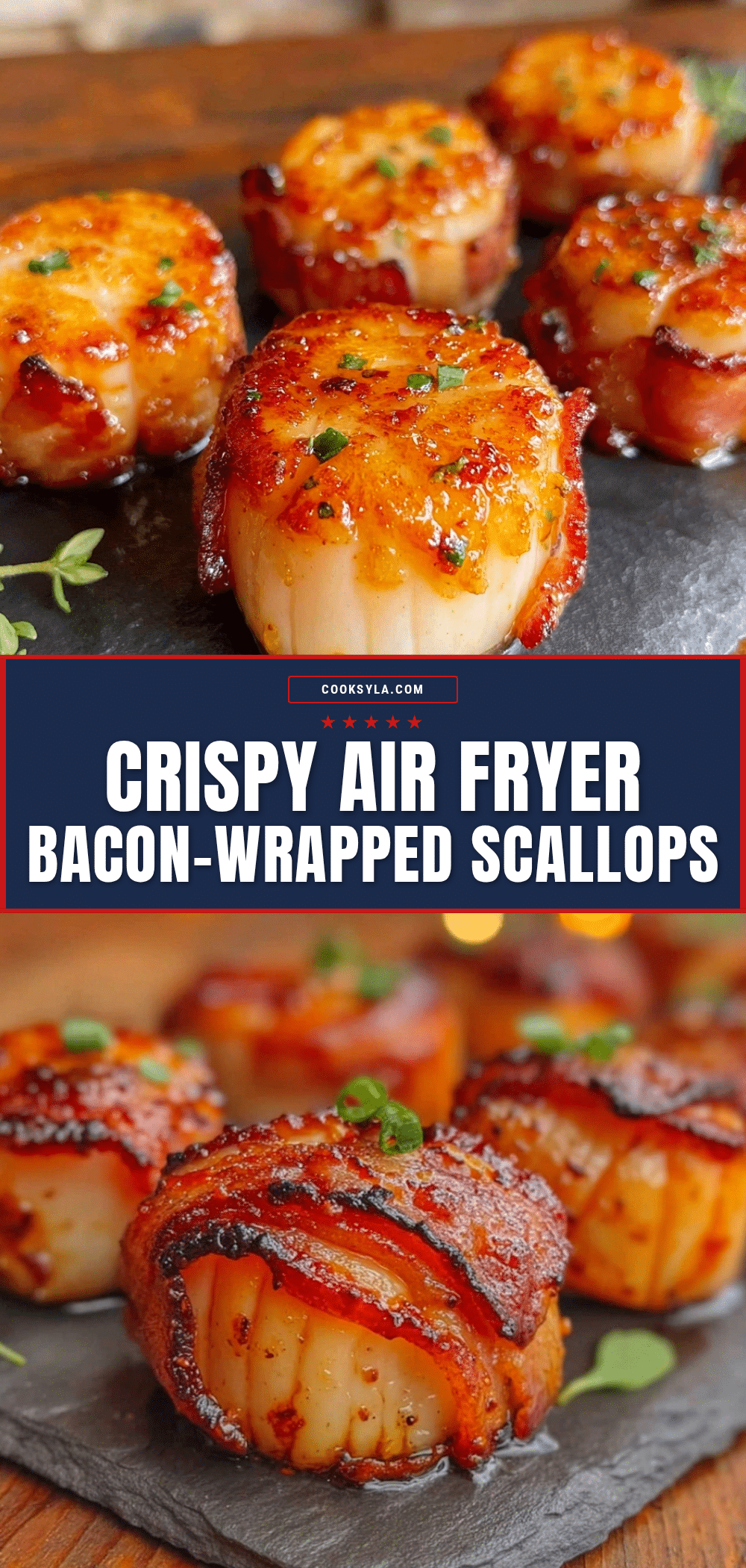 air fryer bacon-wrapped scallops recipe