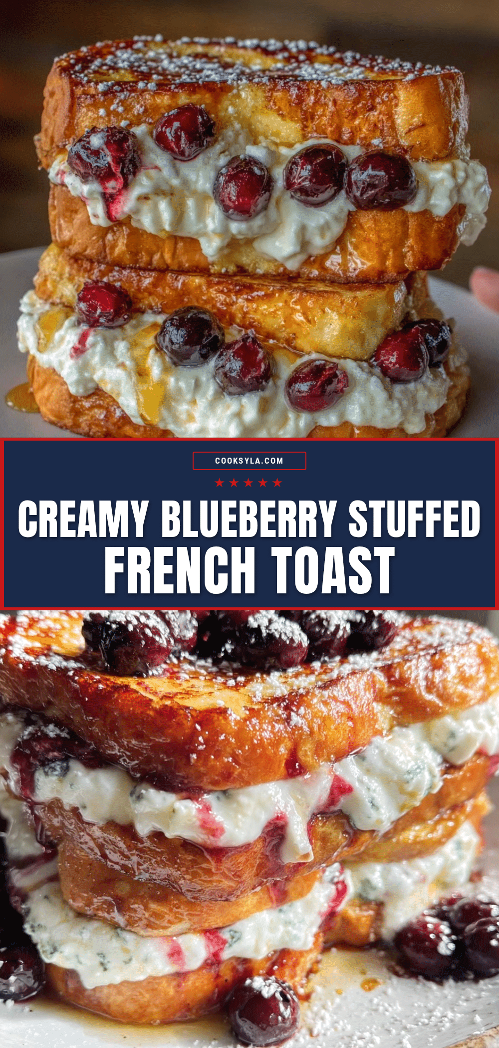 blueberry cream cheese stuffed french toast recipe