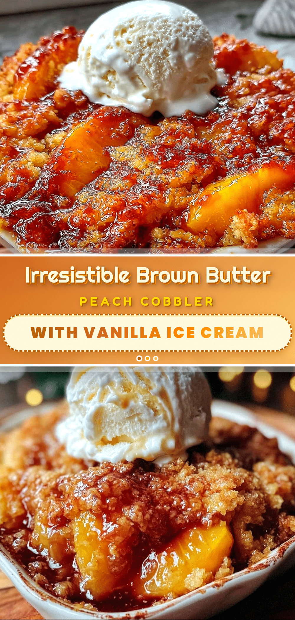 brown butter peach cobbler recipe