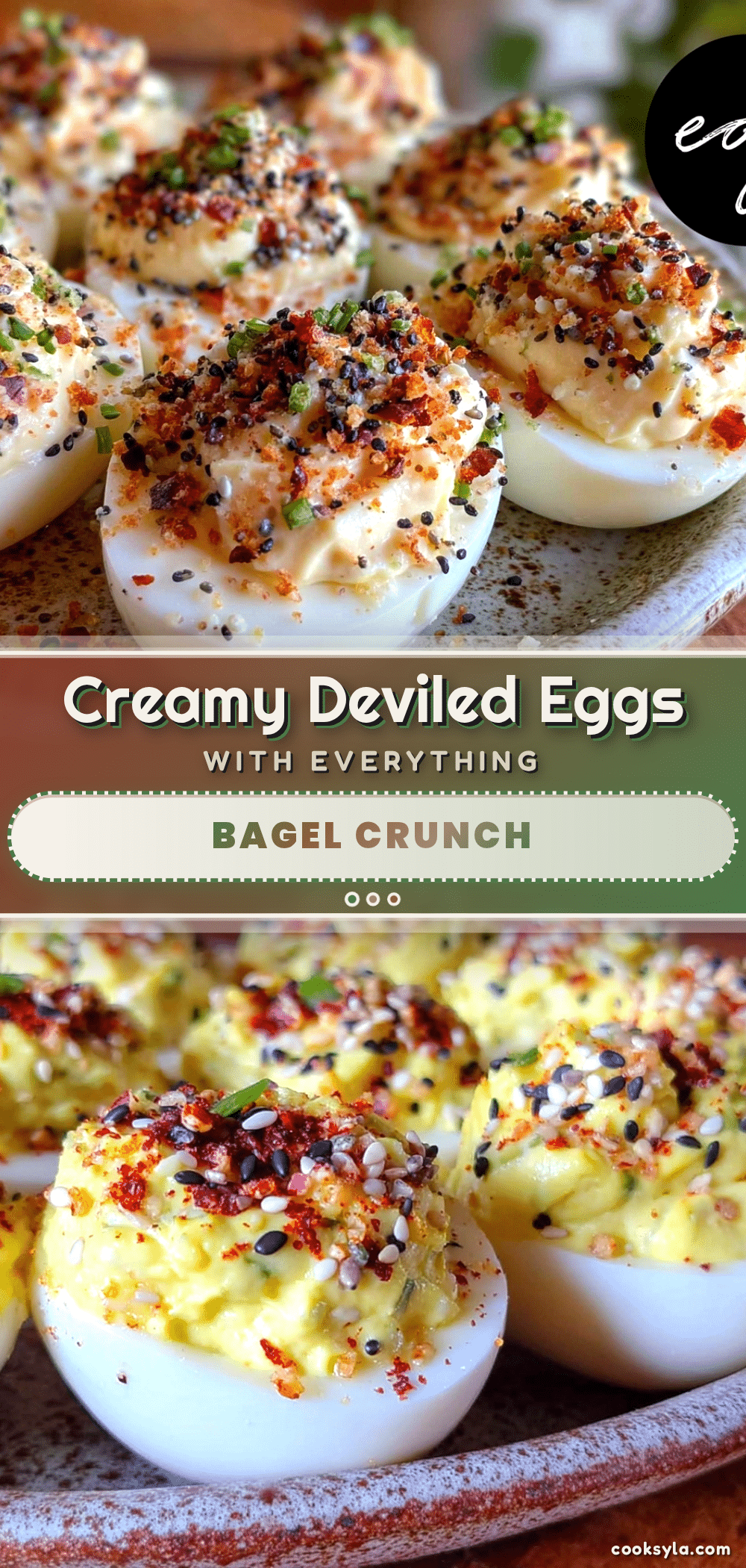 creamy deviled eggs with everything bagel seasoning recipe
