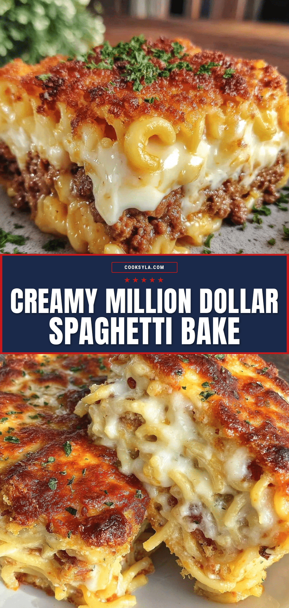 Creamy Million Dollar Spaghetti Bake recipe