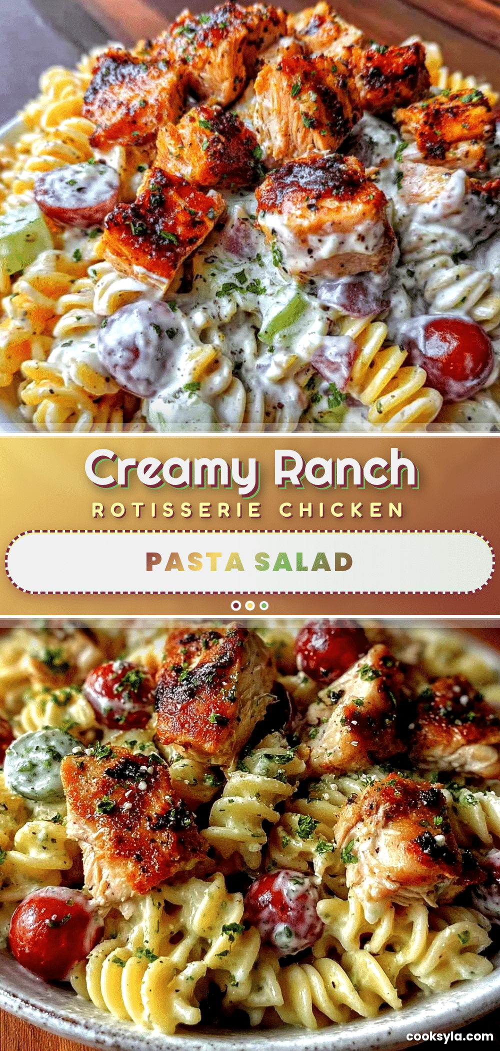 creamy ranch chicken pasta salad recipe