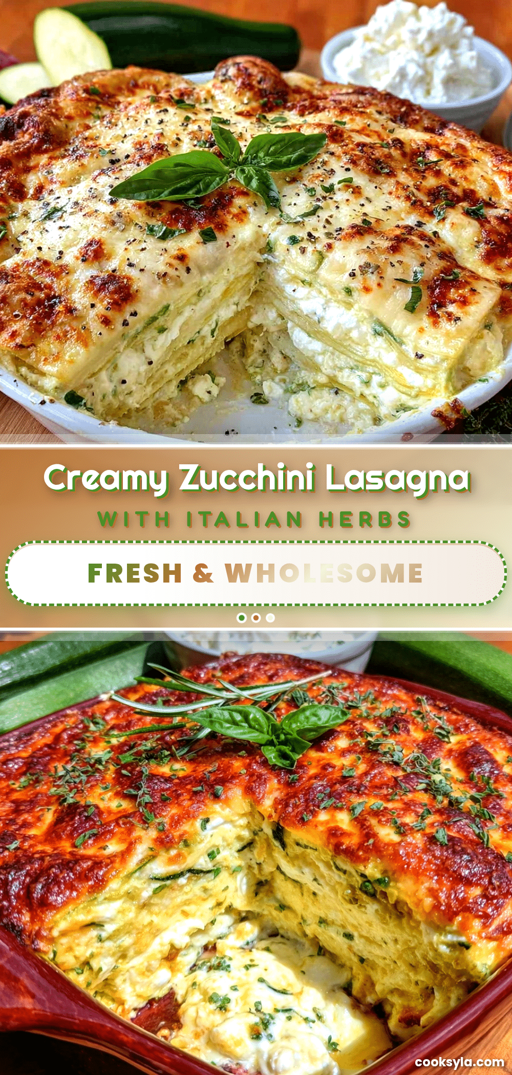 creamy zucchini lasagna recipe