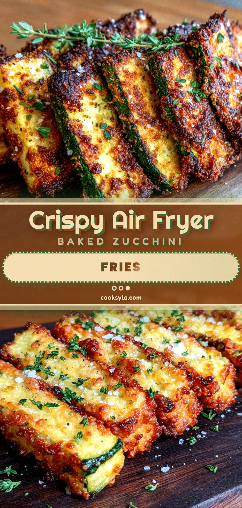 crispy baked zucchini fries air fryer recipe
