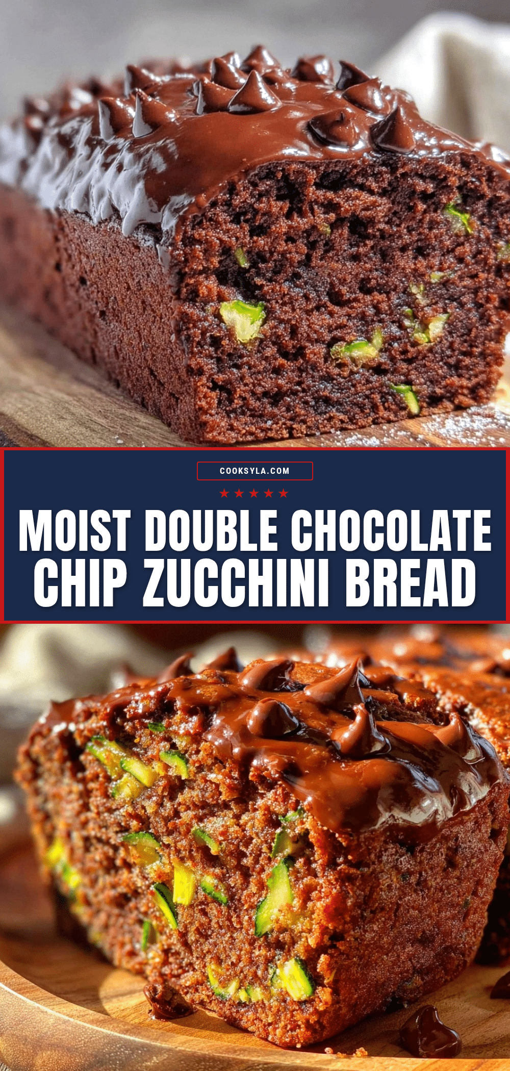 double chocolate chip zucchini bread recipe