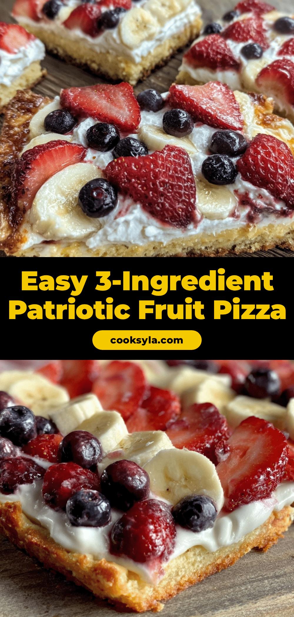 easy 3-ingredient flag fruit pizza recipe