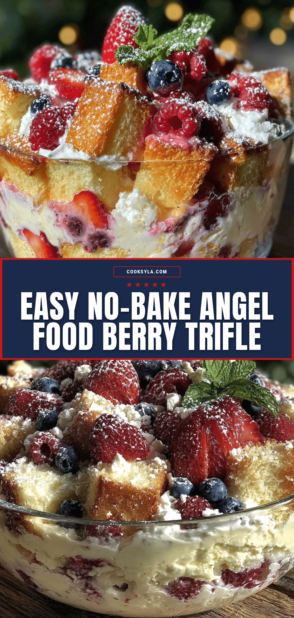 Easy Angel Food Cake Berry Trifle recipe