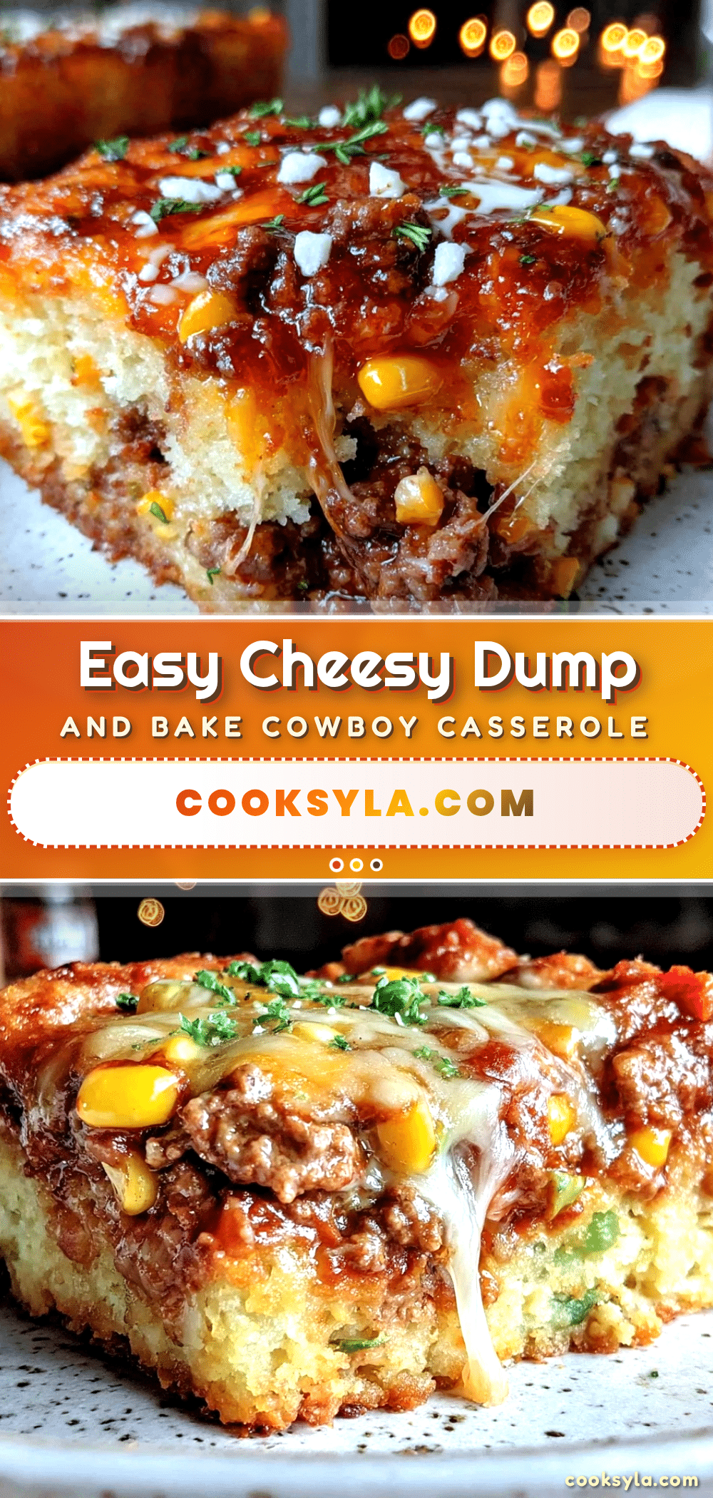 easy cheesy dump-and-bake cowboy casserole recipe