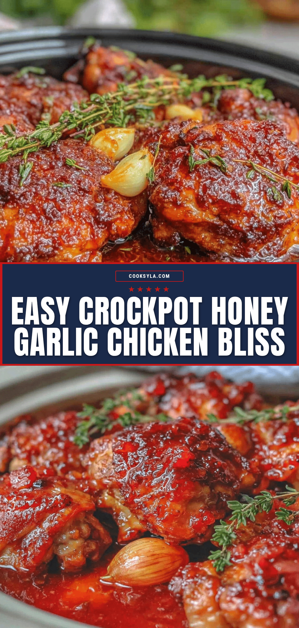 Easy Crockpot Honey Garlic Chicken recipe