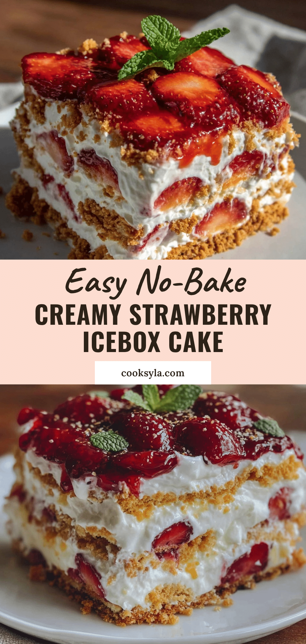 easy no bake strawberry icebox cake recipe