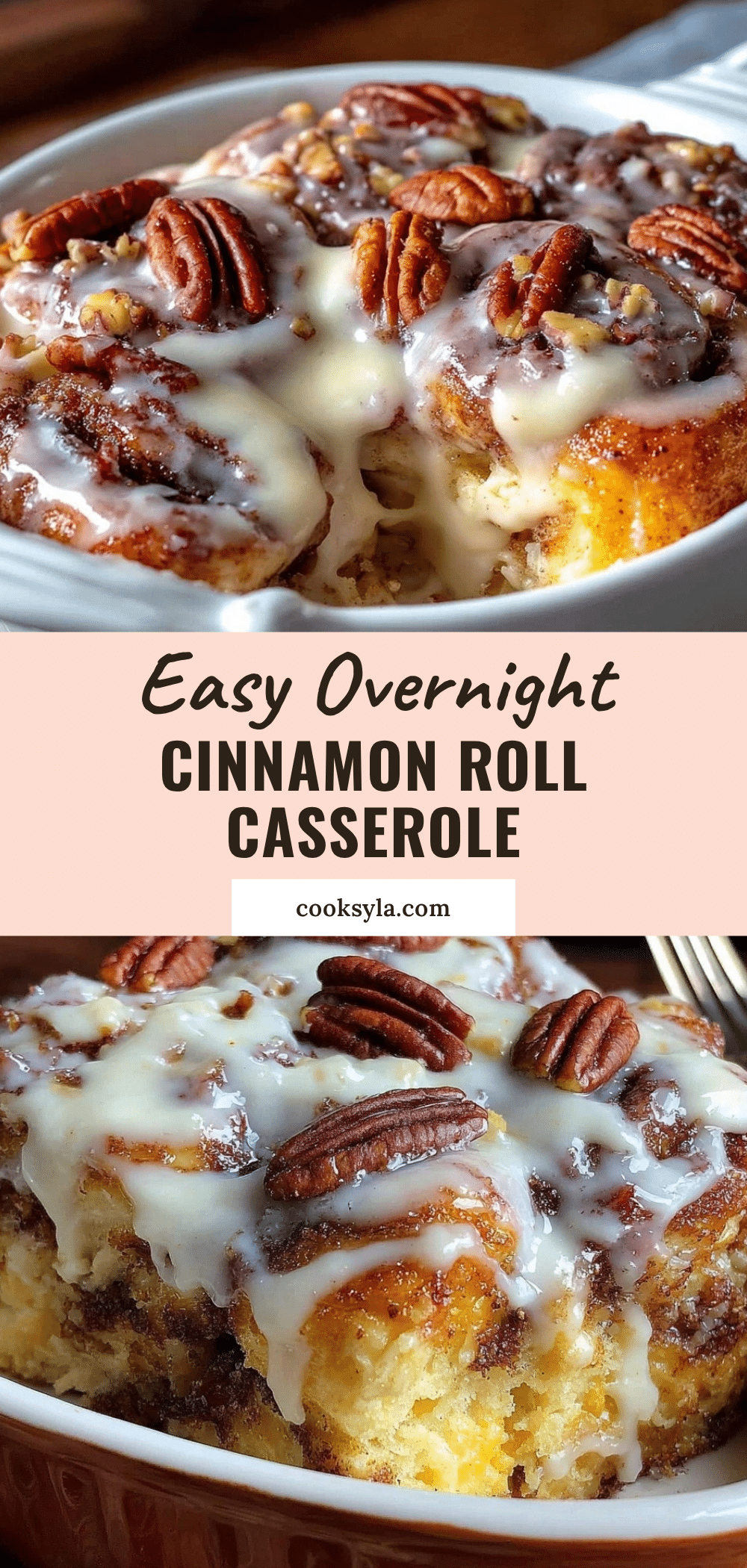 Easy Overnight Cinnamon Roll Casserole recipe