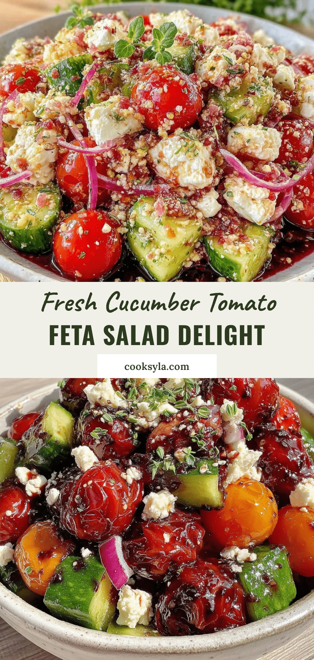 Fresh Cucumber Tomato Feta Salad recipe