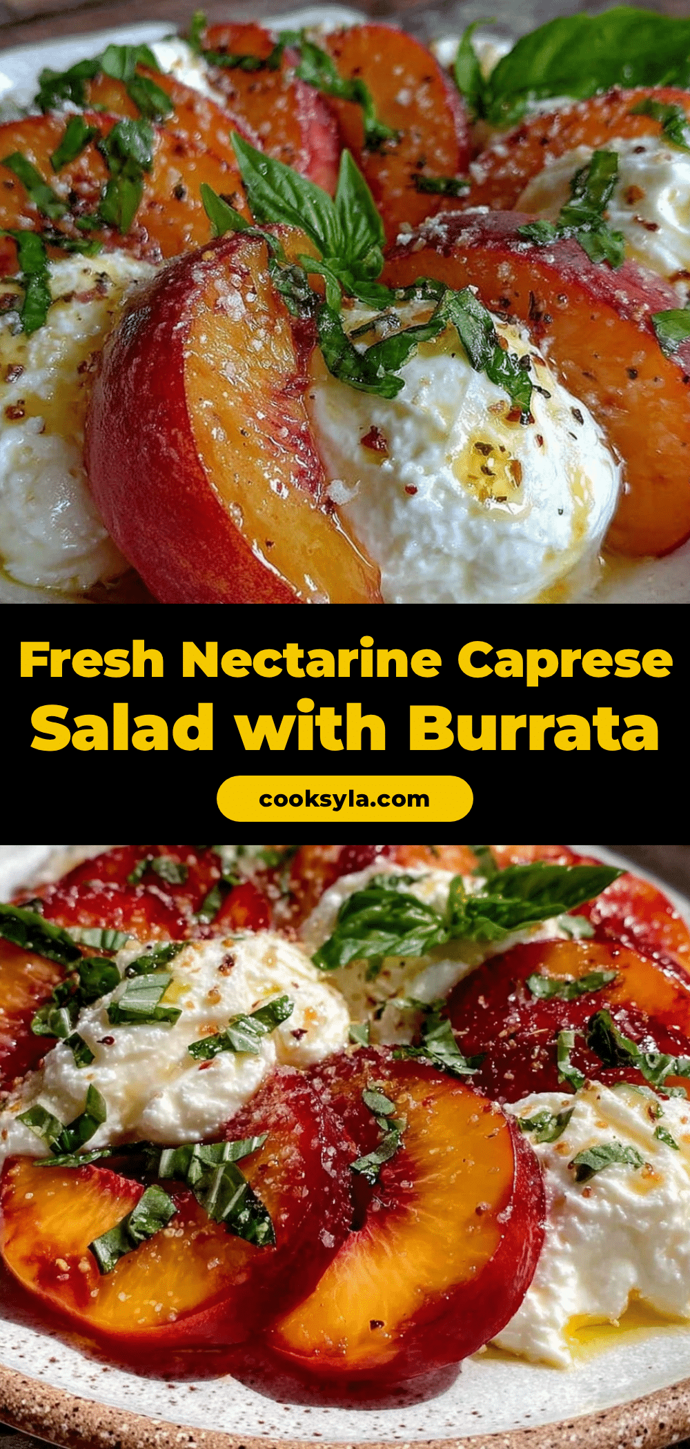 Fresh Nectarine Caprese Salad recipe