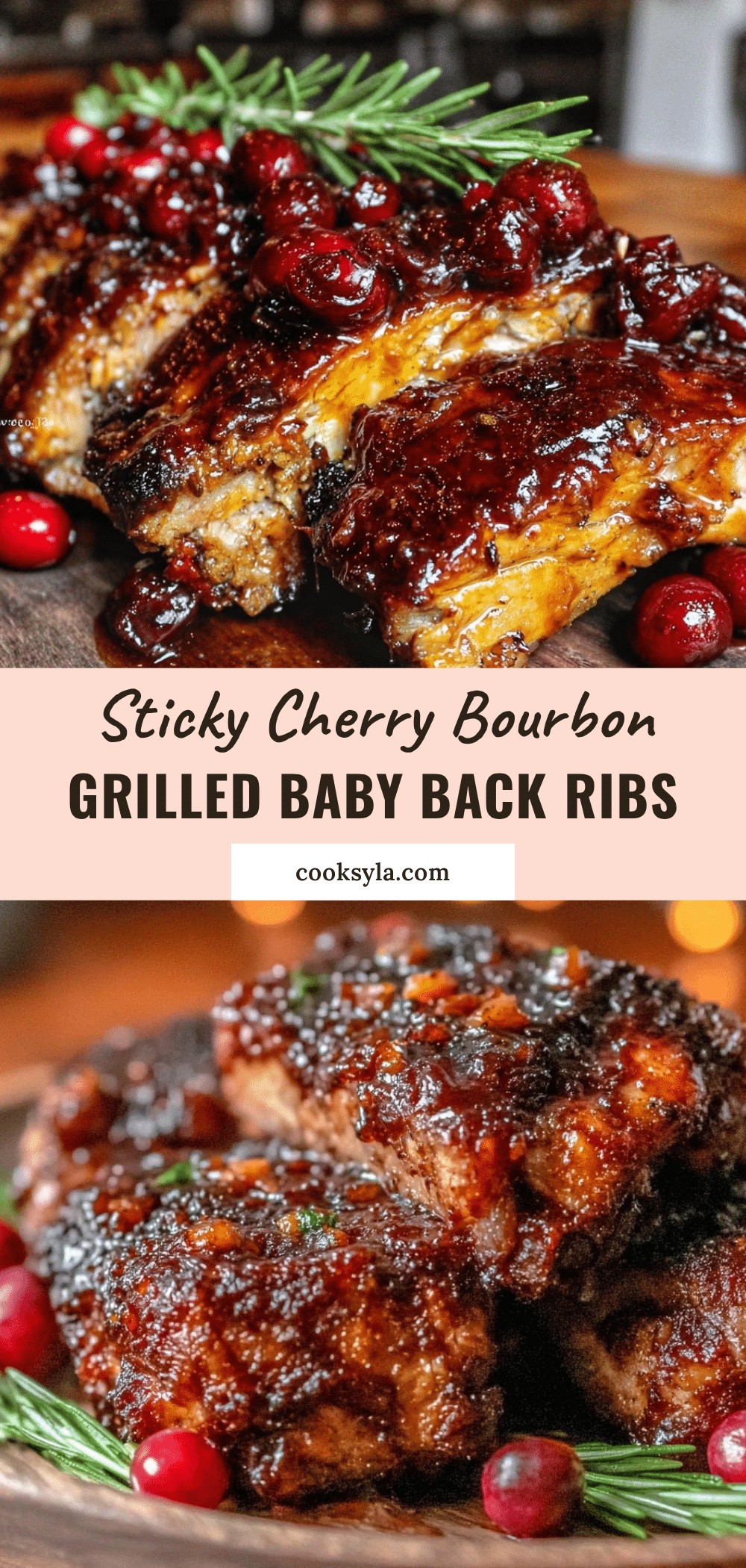 grilled baby back ribs cherry bourbon glaze recipe