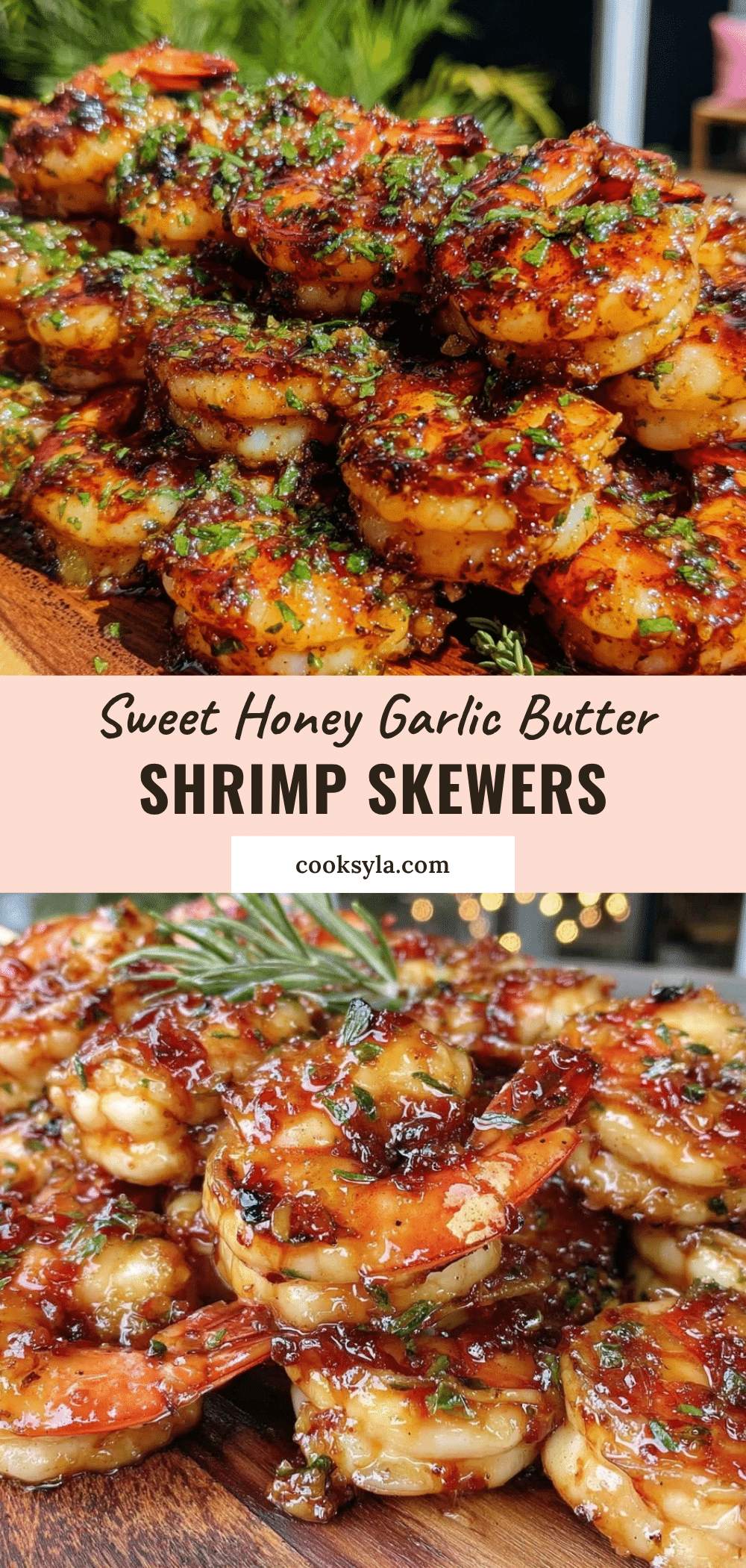honey garlic butter grilled shrimp skewers recipe