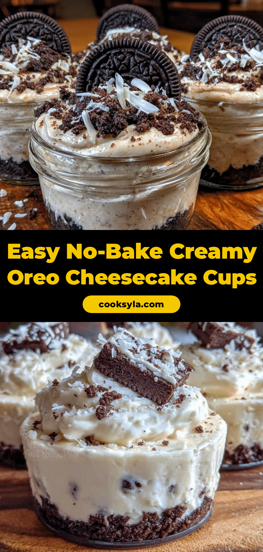 no-bake Oreo cheesecake cups recipe