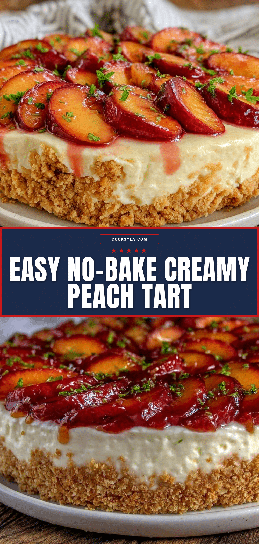 no bake peach cream cheese tart recipe