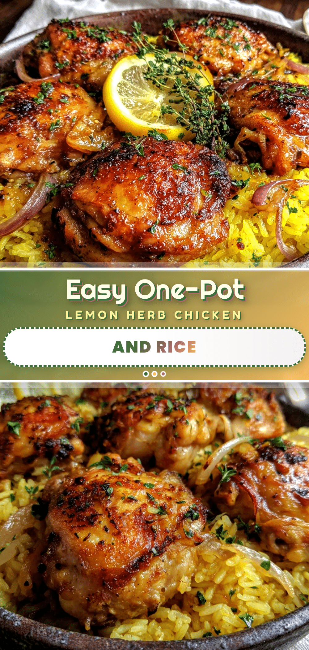 one-pot lemon herb chicken and rice recipe