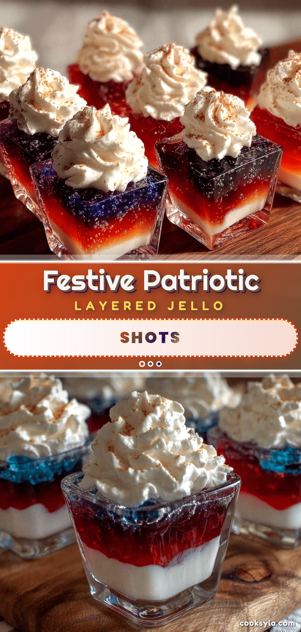 Patriotic Layered Jello Shots recipe