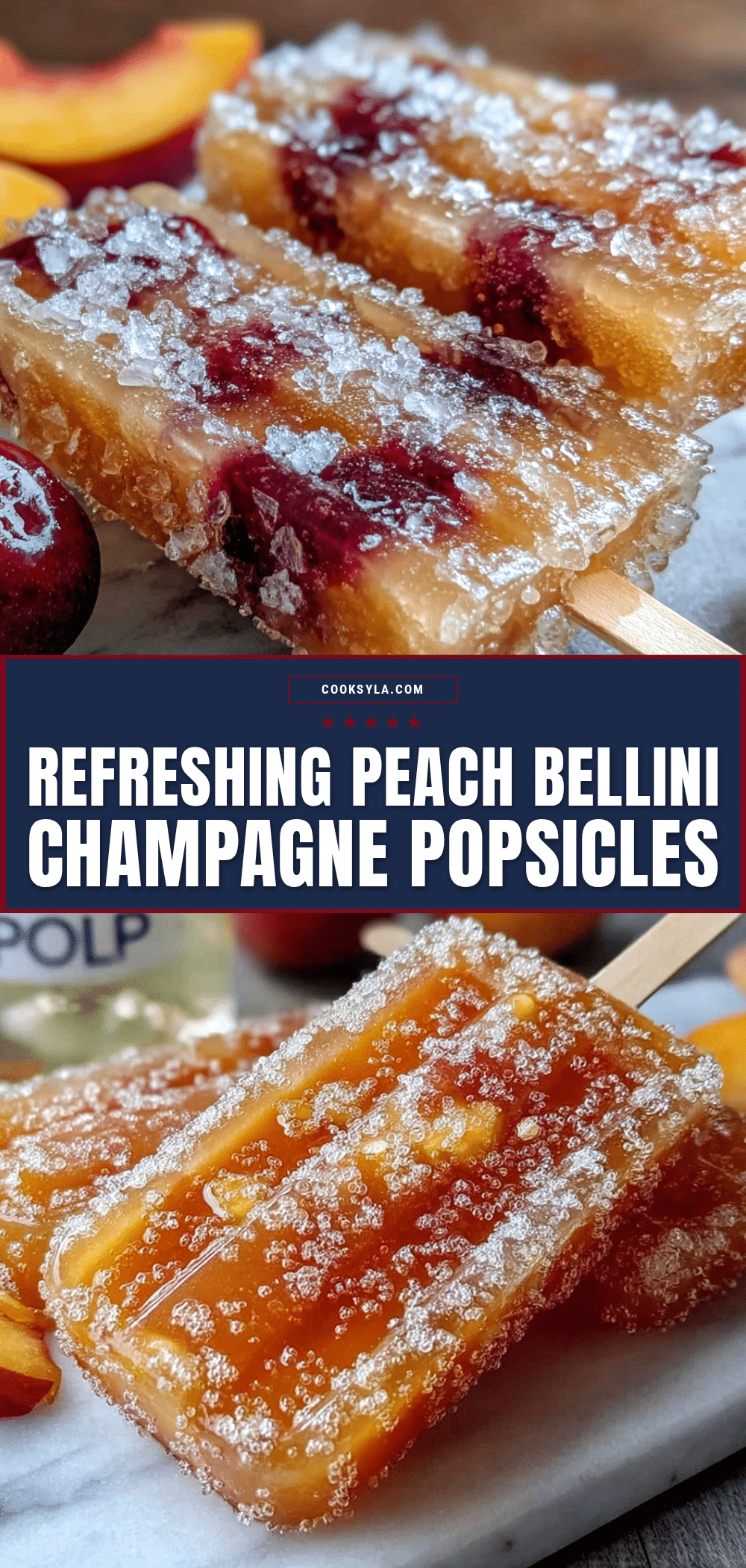 peach bellini popsicles recipe