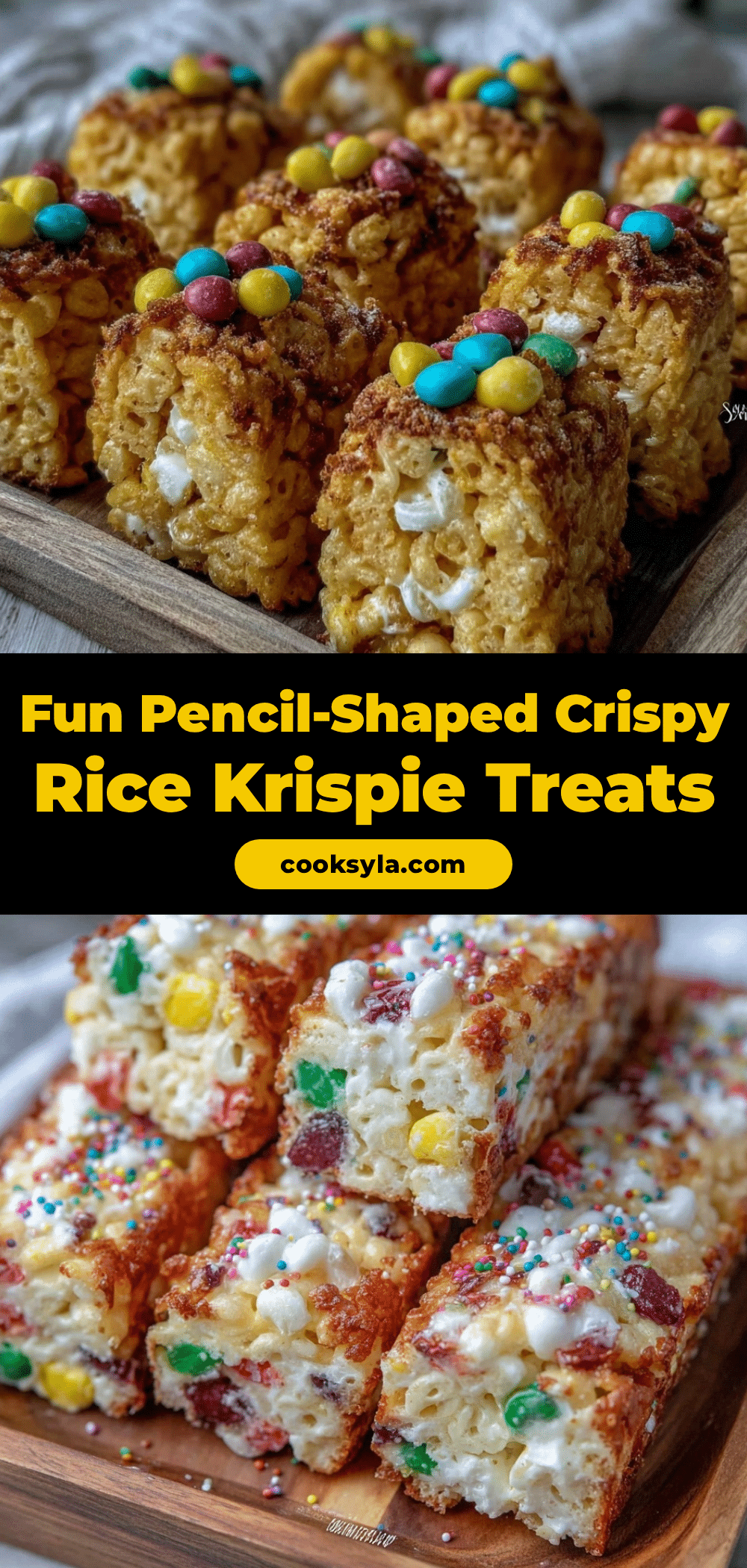 pencil-shaped Rice Krispie treats recipe