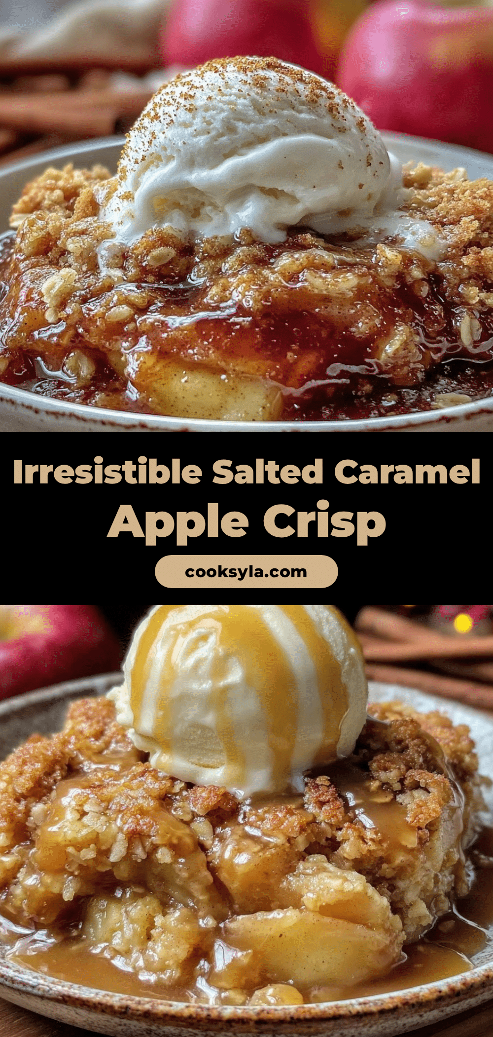 salted caramel apple crisp recipe