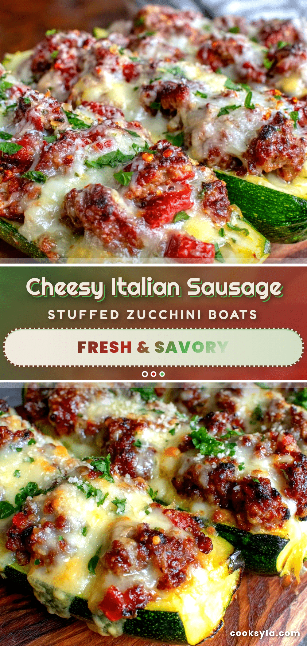 savory stuffed zucchini boats recipe