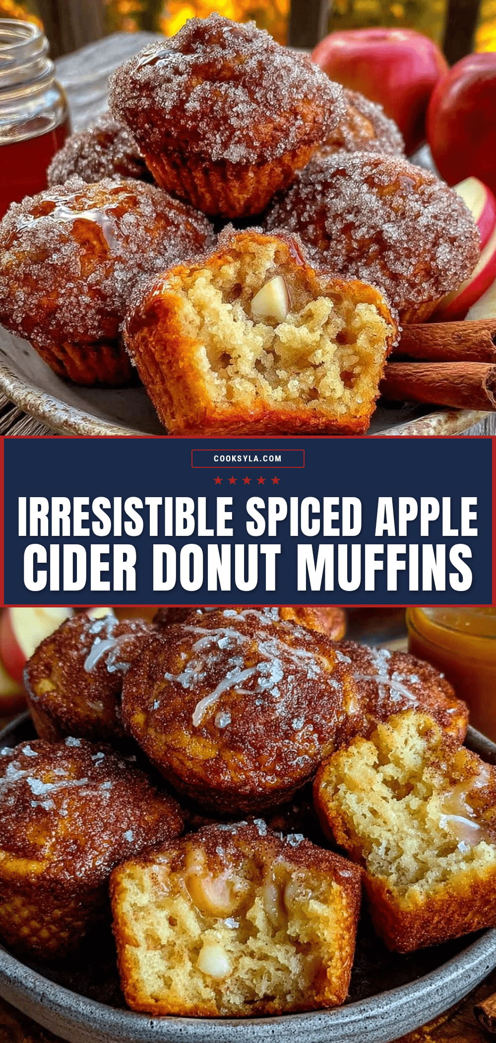 spiced apple cider donut muffins recipe